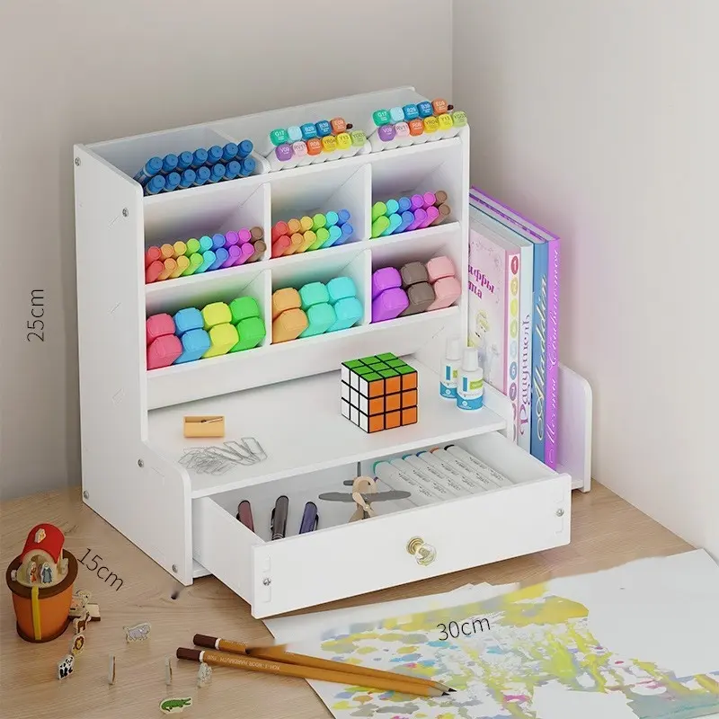 Oblique Insertion Student Pen Holder Storage Box