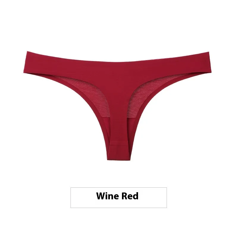 Ice Silk Seamless One-piece Women's Underwear - Red