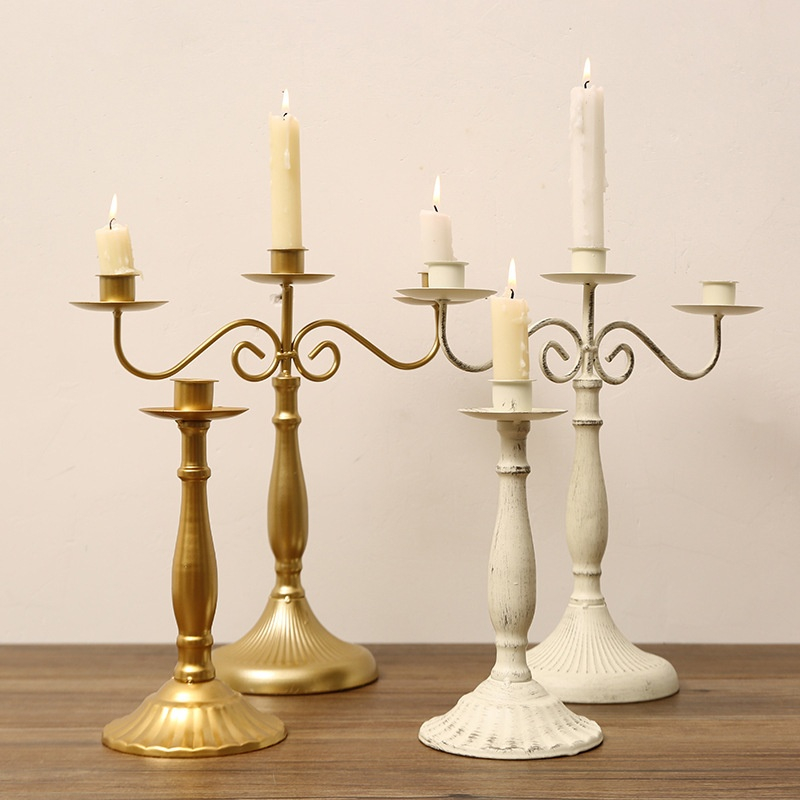 Romantic Candlelight Dinner Multi-head Candlestick Dining Table Decorations