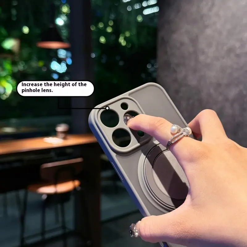 Skin-sensitive Magnetic Suction Pivot Phone Case Protective Sleeve