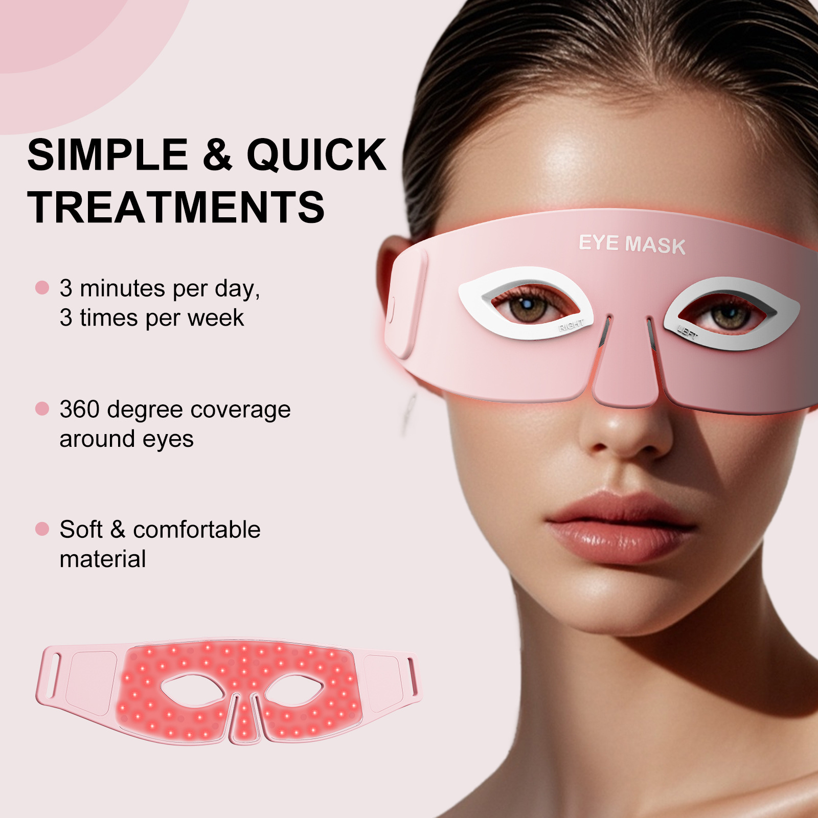 Silicone Eye Beauty Instrument Home Wearable Eye Protection Instrument Red Light