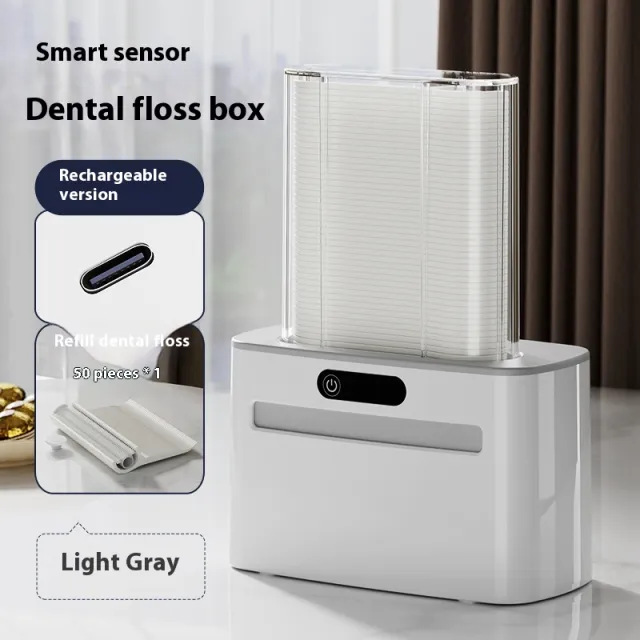 Intelligent Induction Dental Floss Box Automatic Electric Pop up Light Gray Charging - Shop at LoveMi