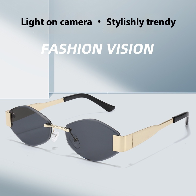Polygon Rimless Elegant Sun-resistant Sunglasses - Image 2