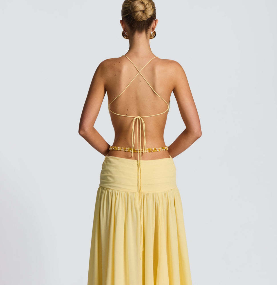 Women's Fashion Personality Backless Split Dress