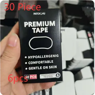 Anti snoring Paster Sleeping Tape Elastic Fabric Pure Cotton Breathing Patch Breathing Correction Stickers Black 6Pcs - Shop at LoveMi