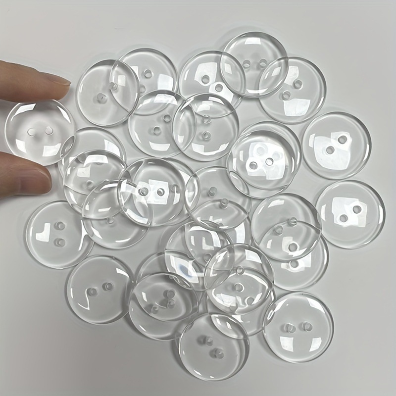 Portable Household Transparent Two Eye Resin Button