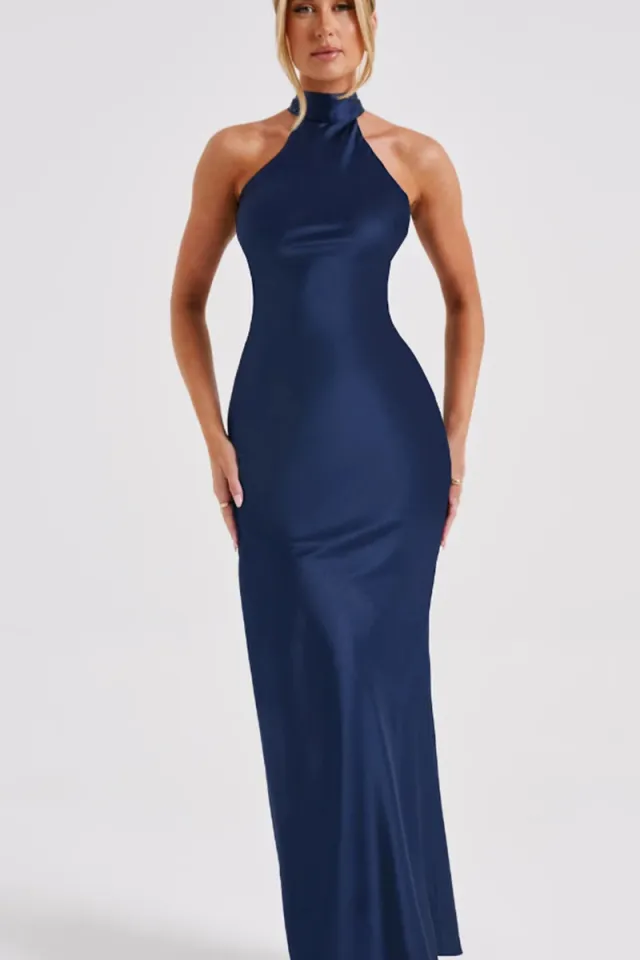 Women's Fashion Personality Sexy Slim Hip Dress Navy - Shop at LoveMi