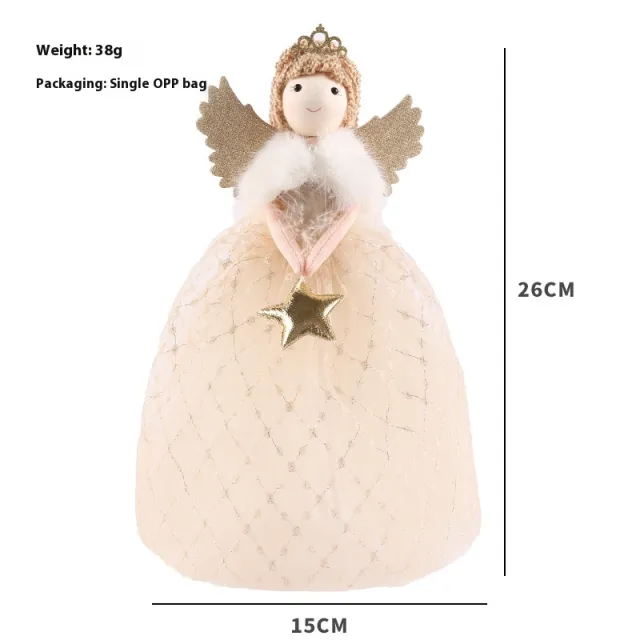 Ins Cute Angel Little Girl Doll Ornaments Gold - Shop at LoveMi