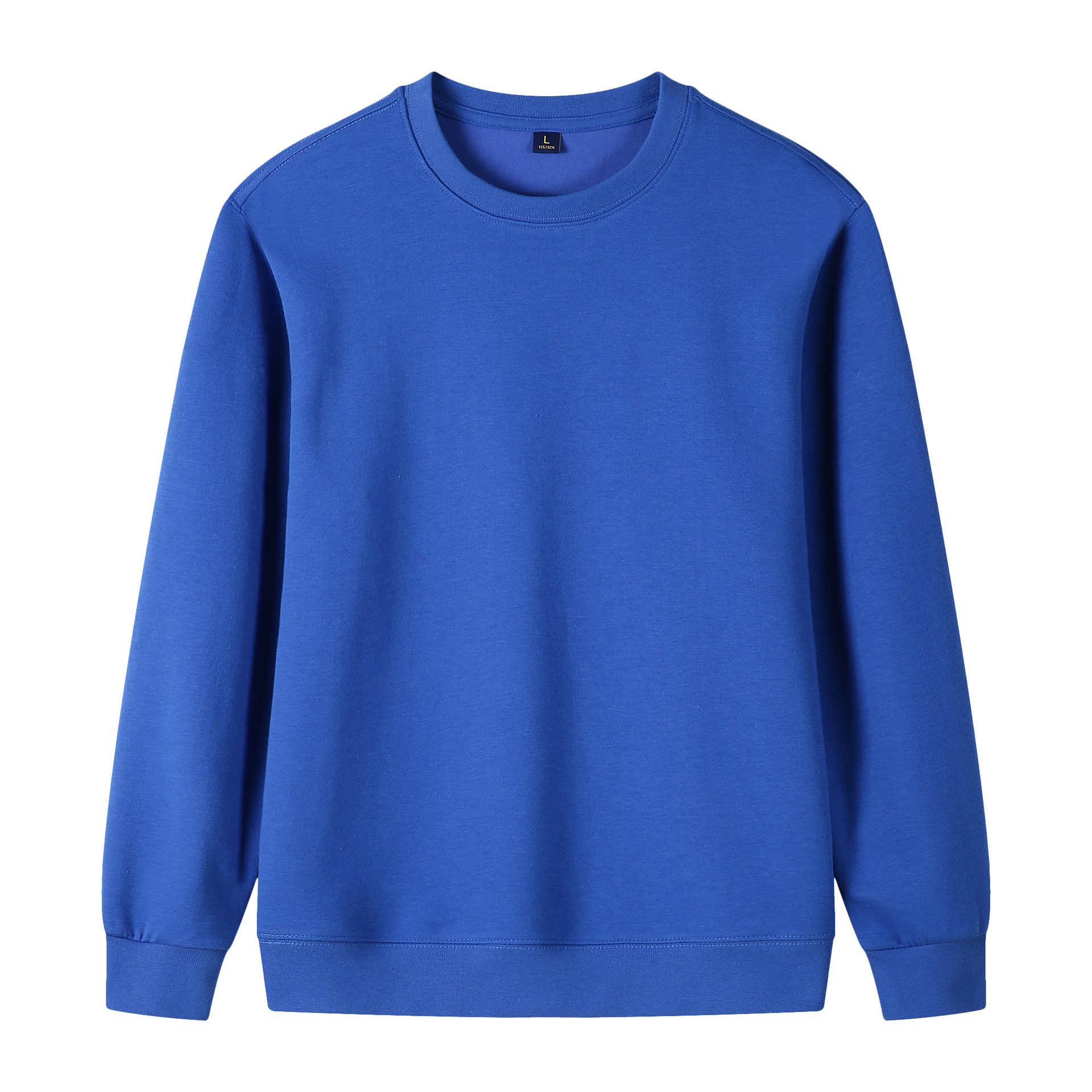 320g Straight Shoulder Pure Cotton Autumn Long Sleeve Round Neck Solid Color Sweatshirt Customized