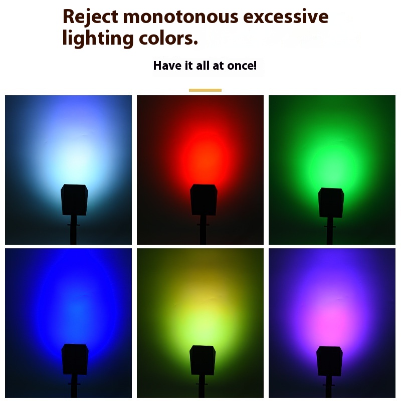 Solar Color Spotlight Courtyard Outdoor Lamp - Image 3