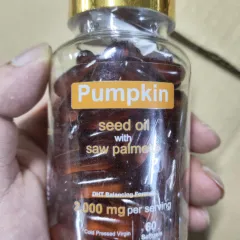 Natural Pumpkin Seed Oil Soft Capsules - 60 Capsules - View 1