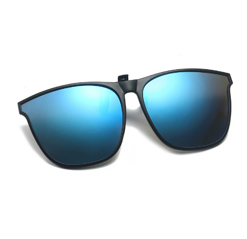 Round Big Face Polarized Clip Grey Sunglasses - Image 10
