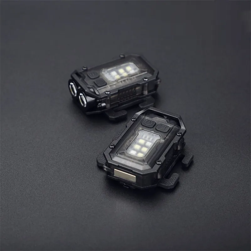 Portable Tactical Lighting Mini Warning Flashlight Outdoor