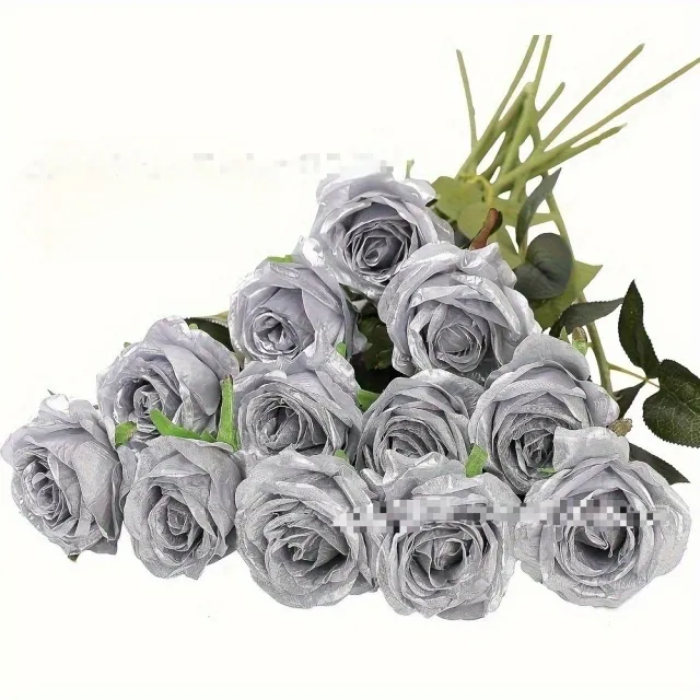 Single Stem Rose Home Living Room Decorations Silver - Shop at LoveMi
