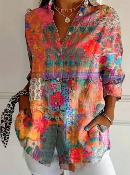 Trendy Long-sleeve Printed Pattern Printed 3D Shirt - Jm10915