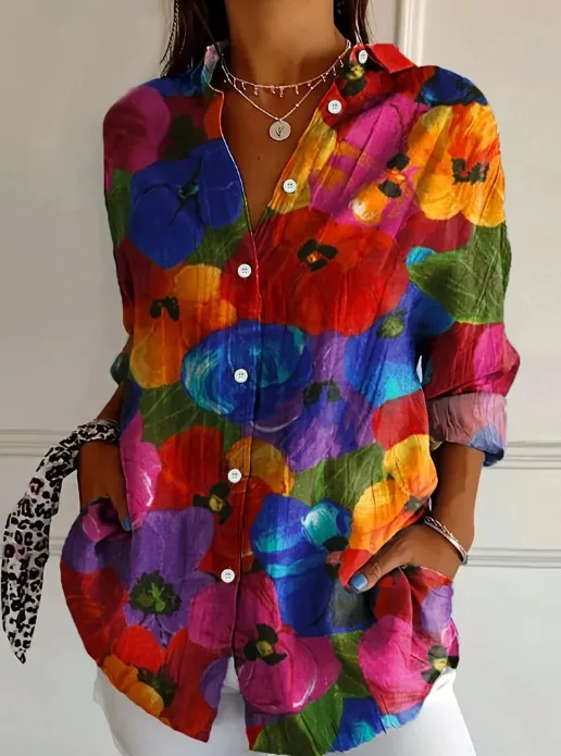 Trendy Long sleeve Printed Pattern Printed 3D Shirt Cxcs109 - Shop at LoveMi