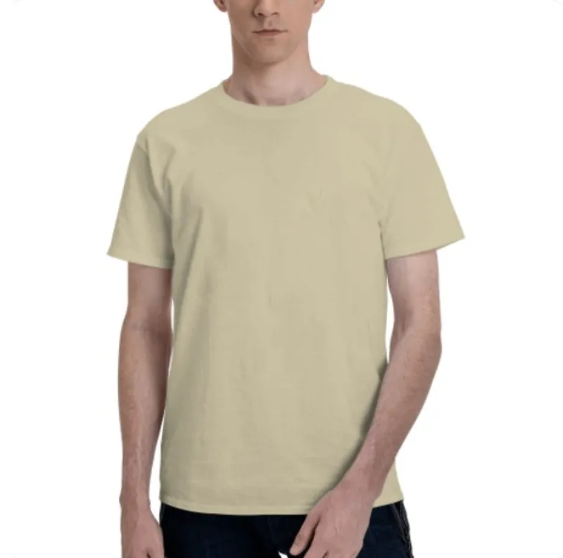 Men's Basic Short Sleeve T-Shirt - Natural-Xl