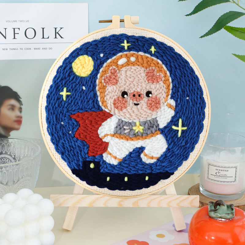 Handmade Embroidery Diy Embroidery Material Package Cute Cartoon Handmade Suit