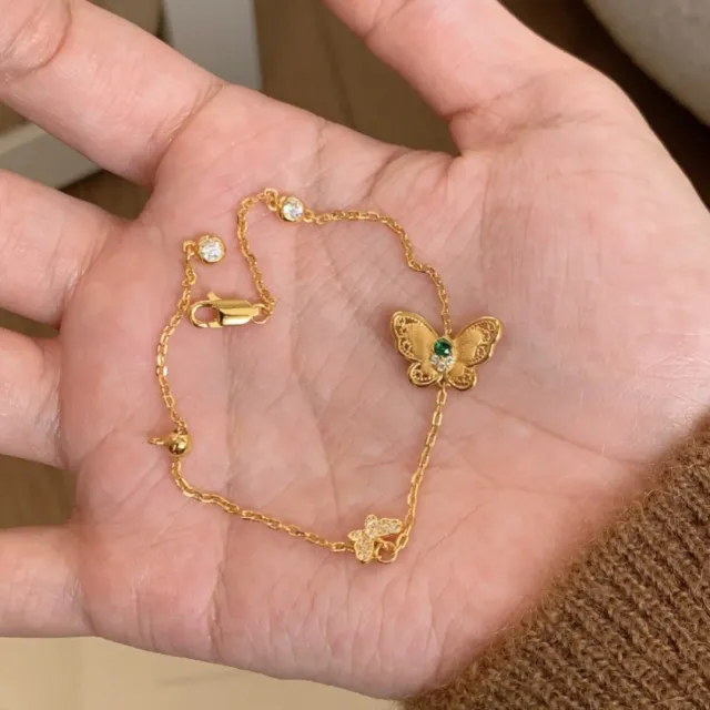 Hollow Butterfly Bracelet Fashion Retro Special Design High Sense Gold - Shop at LoveMi