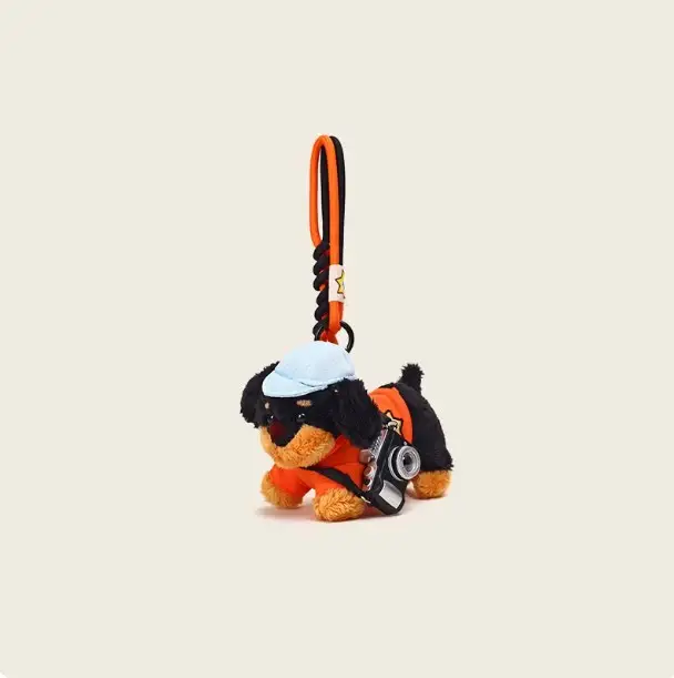Sausage Plush Dog Bag Pendant Keychain