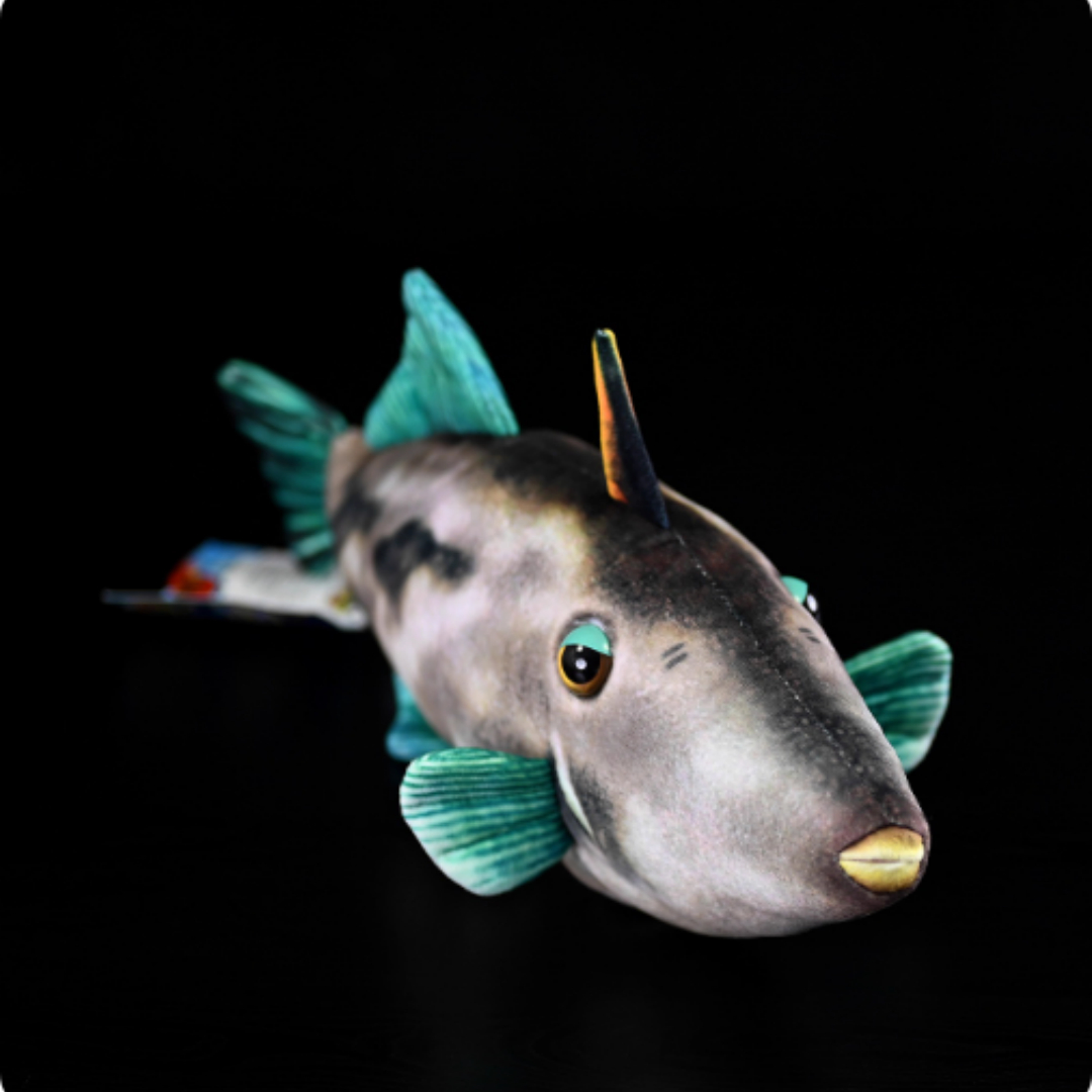 Simulation Green Fin Pufferfish Cute Plush Toy