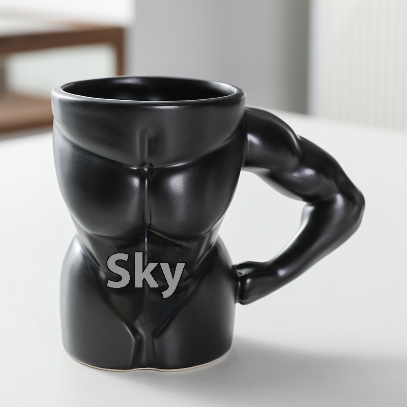 Muscle Men's Mug Creative Matte Black