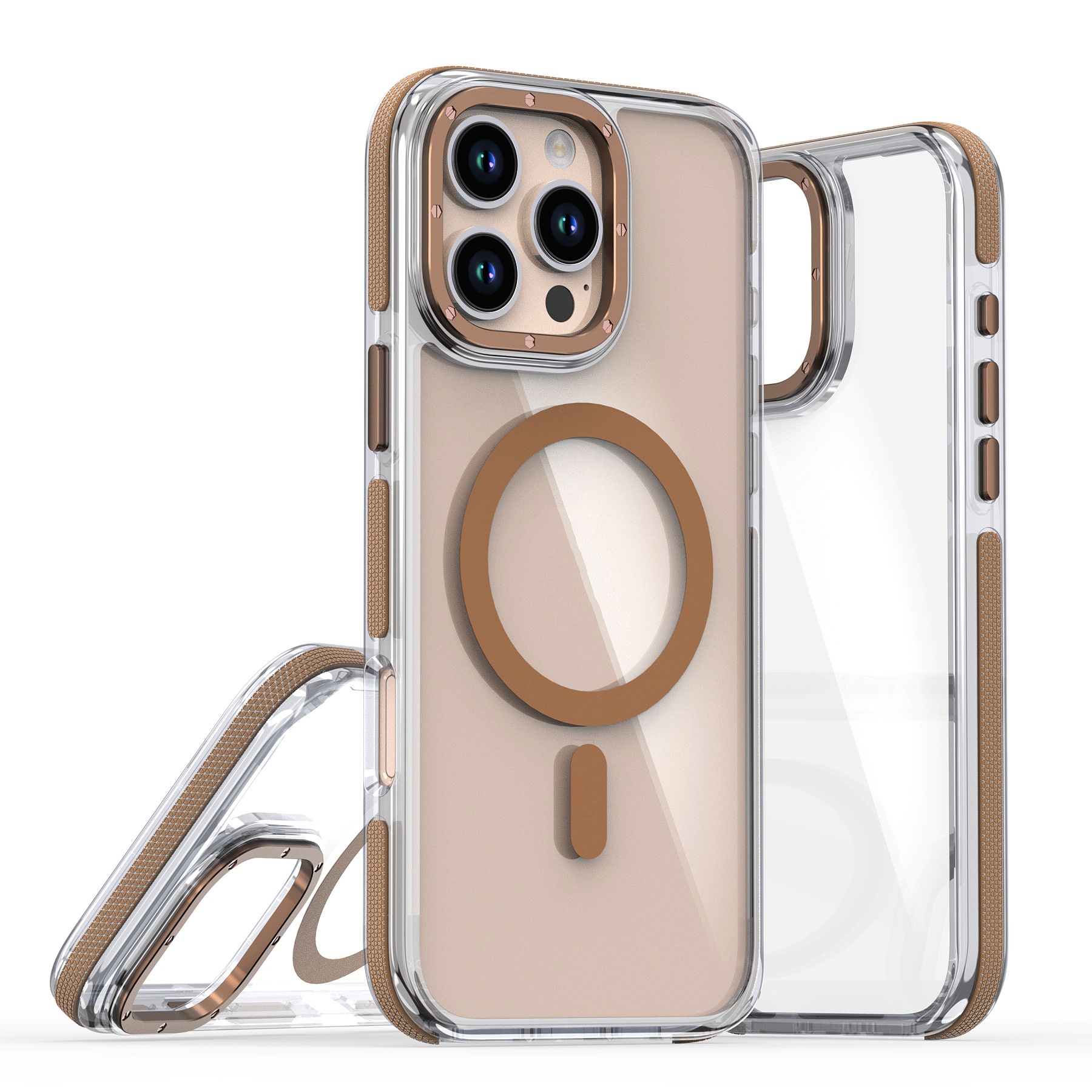 X Transparent Magnetic Phone Case Two-tone Edge