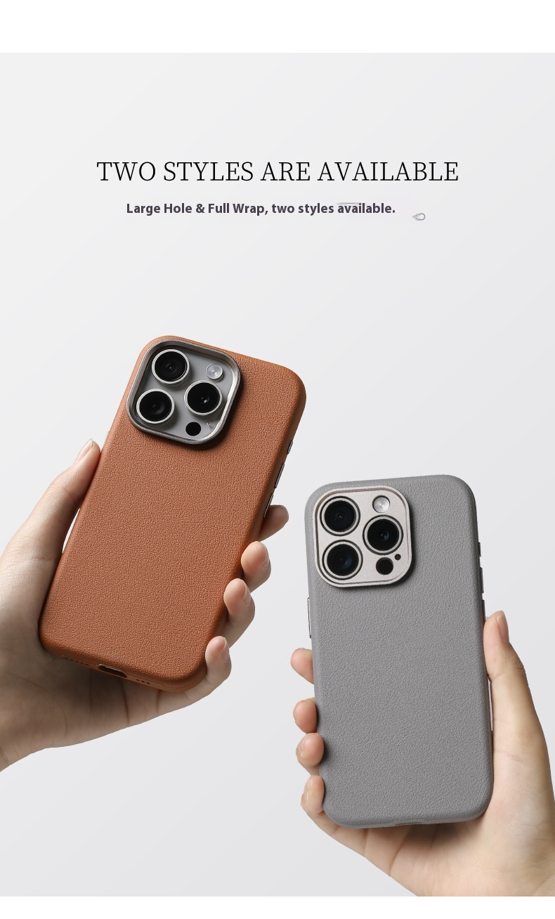 Leather Protective Cover Magsafe Magnetic Por Metal Lens Ip All-inclusive