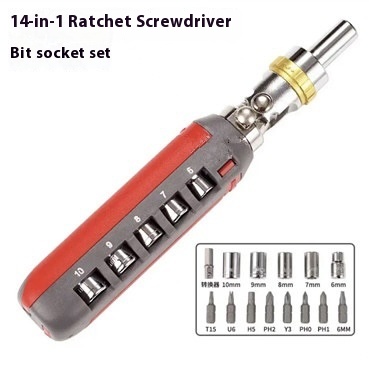 14-in-1 Multi-angle Ratchet Screwdriver Set