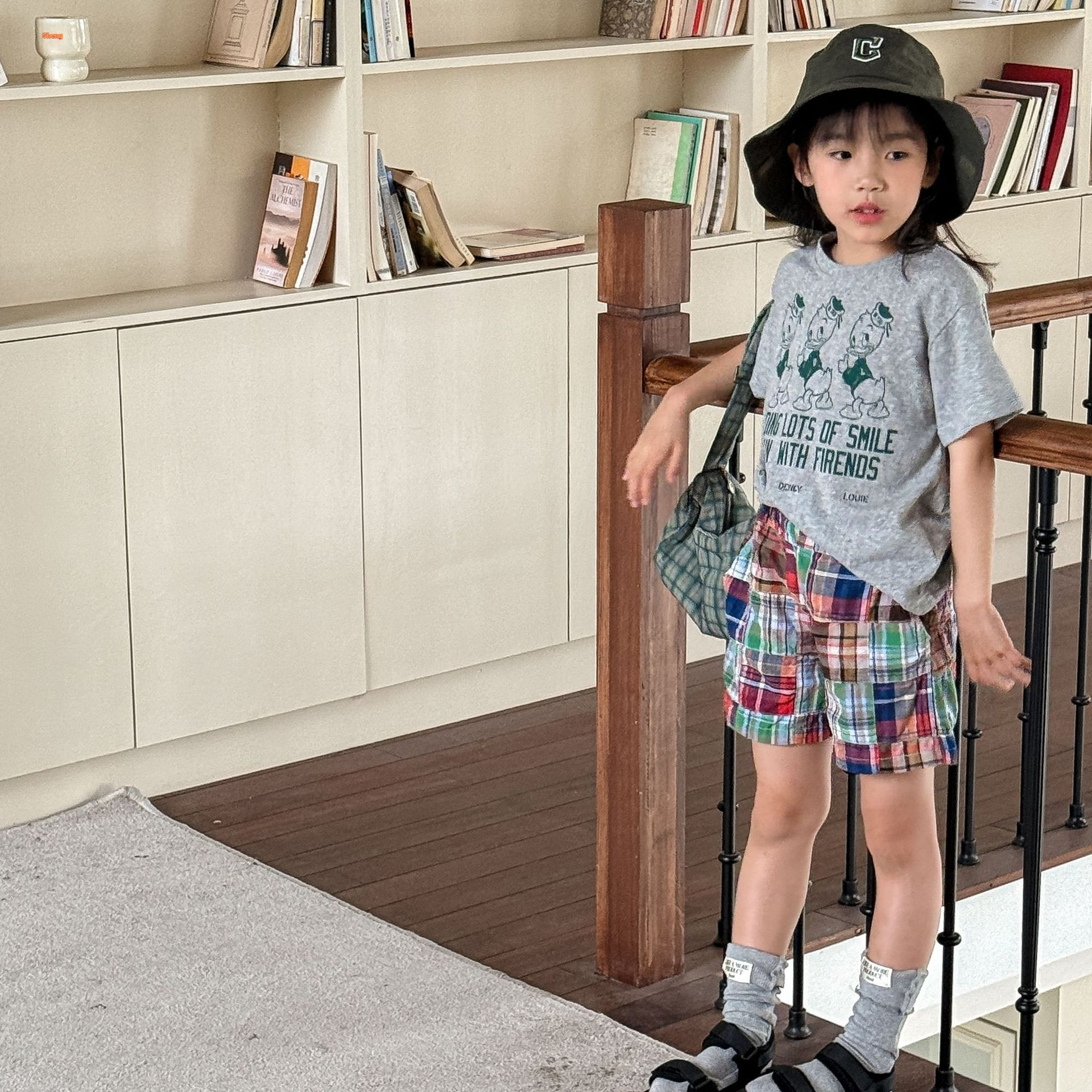 Summer Wear Fashion Stitching Short Boy And Girl Pants