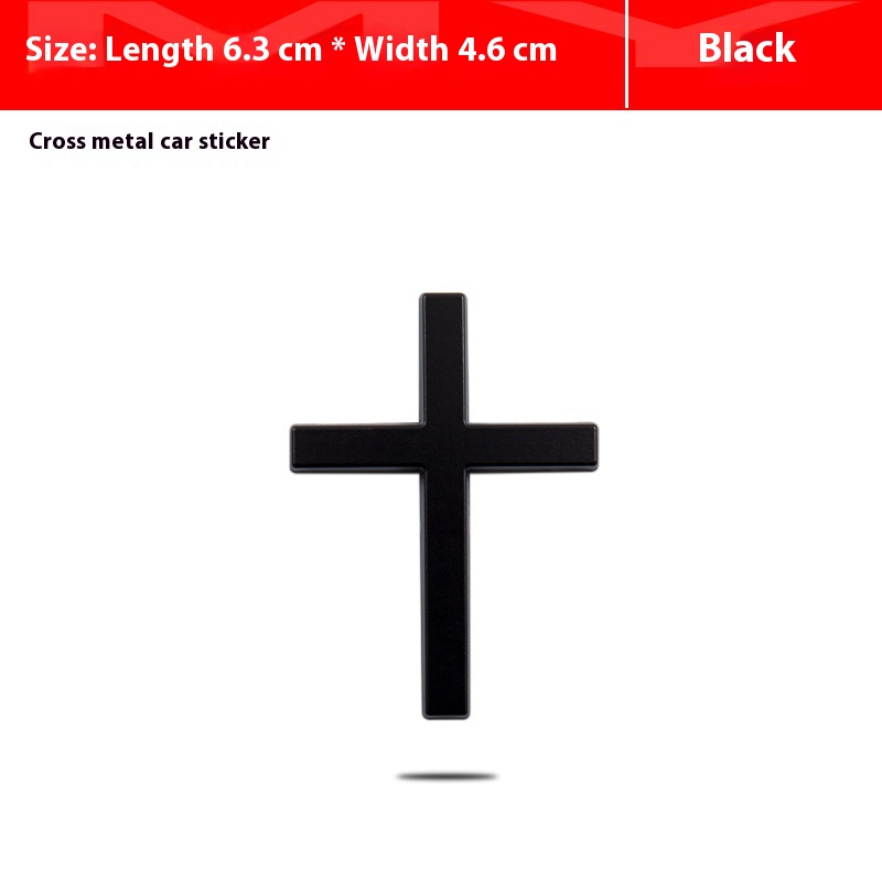 Car Metal Sticker 3D Cross Bumper Stickers