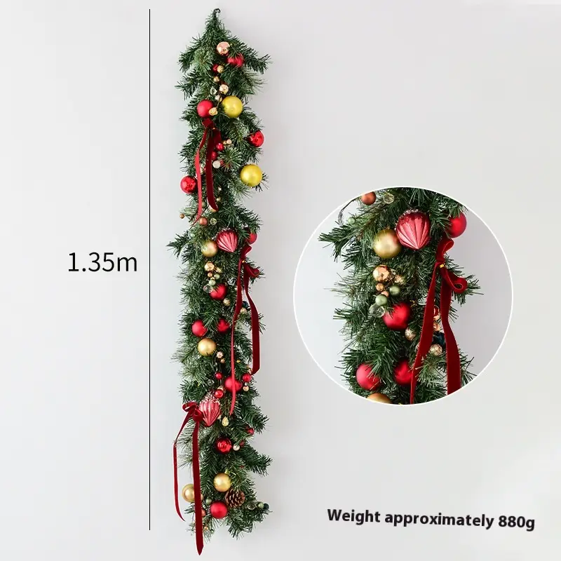 Christmas Rattan Leaf Wall Hanging Decoration