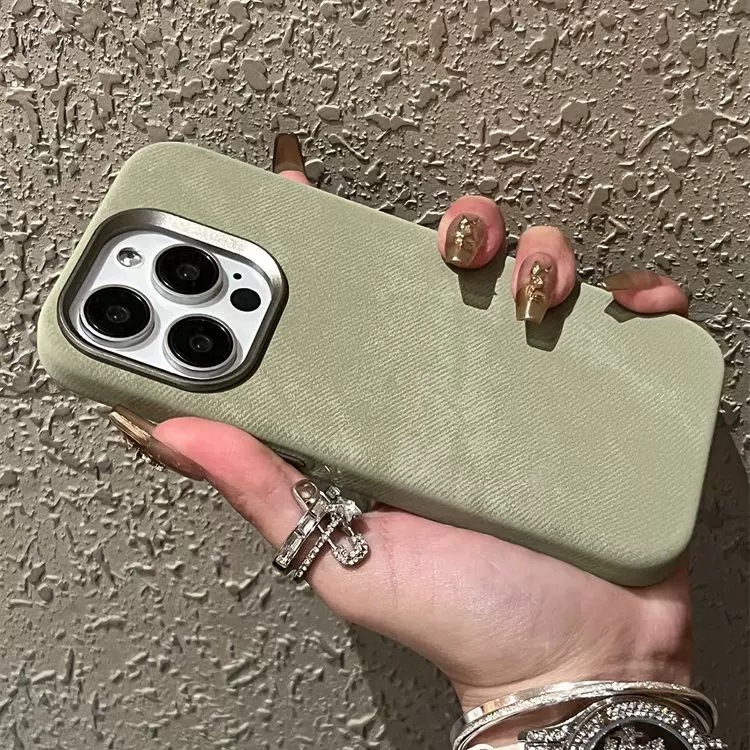 Leather Anti Drop Flannel Phone Case