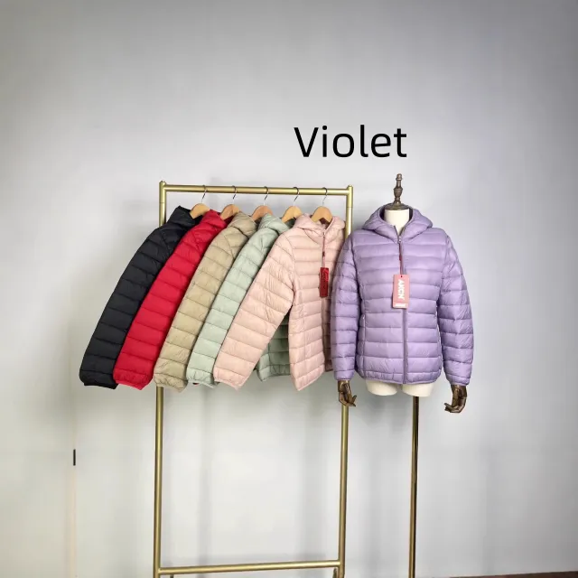 All matching Warm Short Cotton padded Coat Violet - Shop at LoveMi