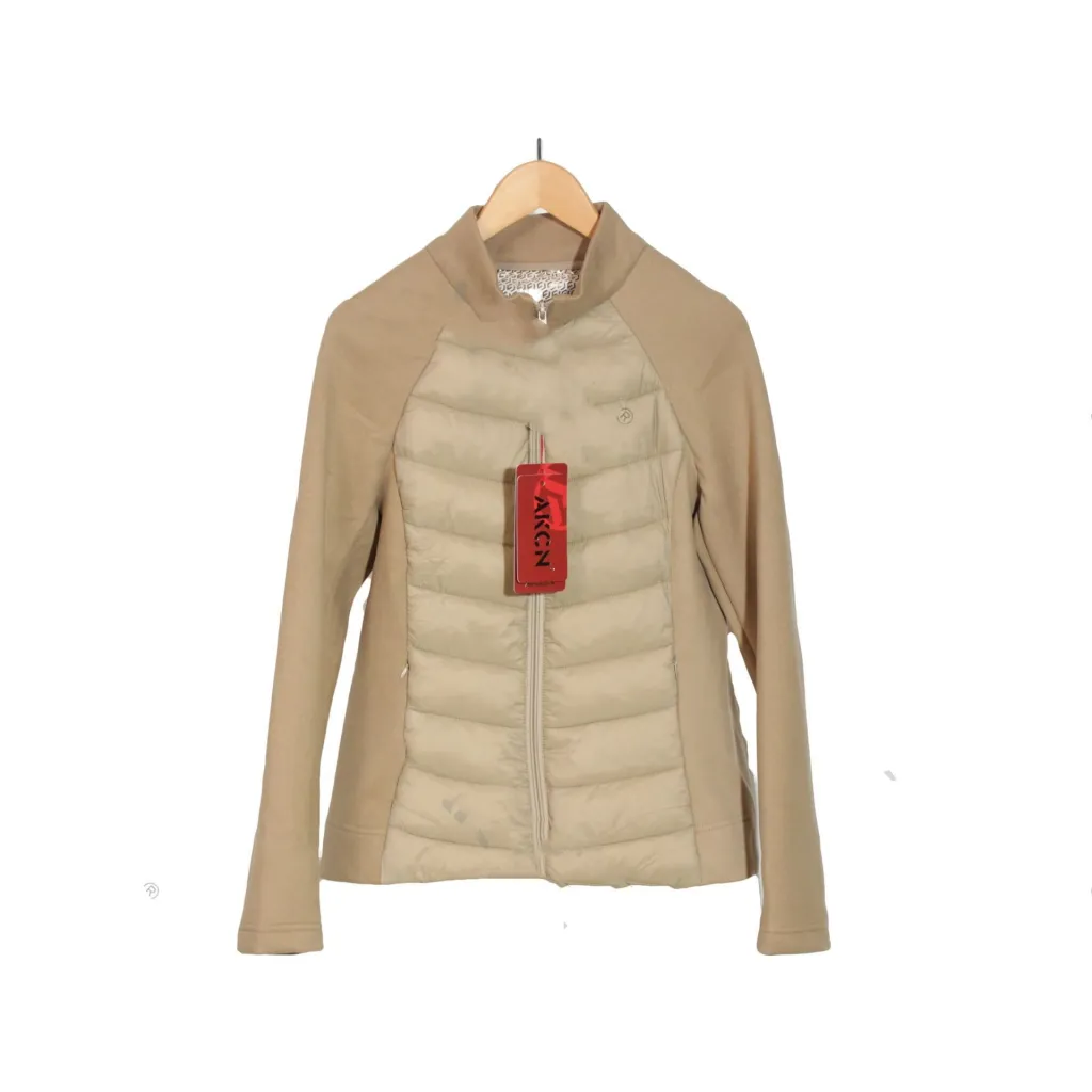 Plus Size Open Button Lightweight Down Coat - Dark Khaki Cloth Color