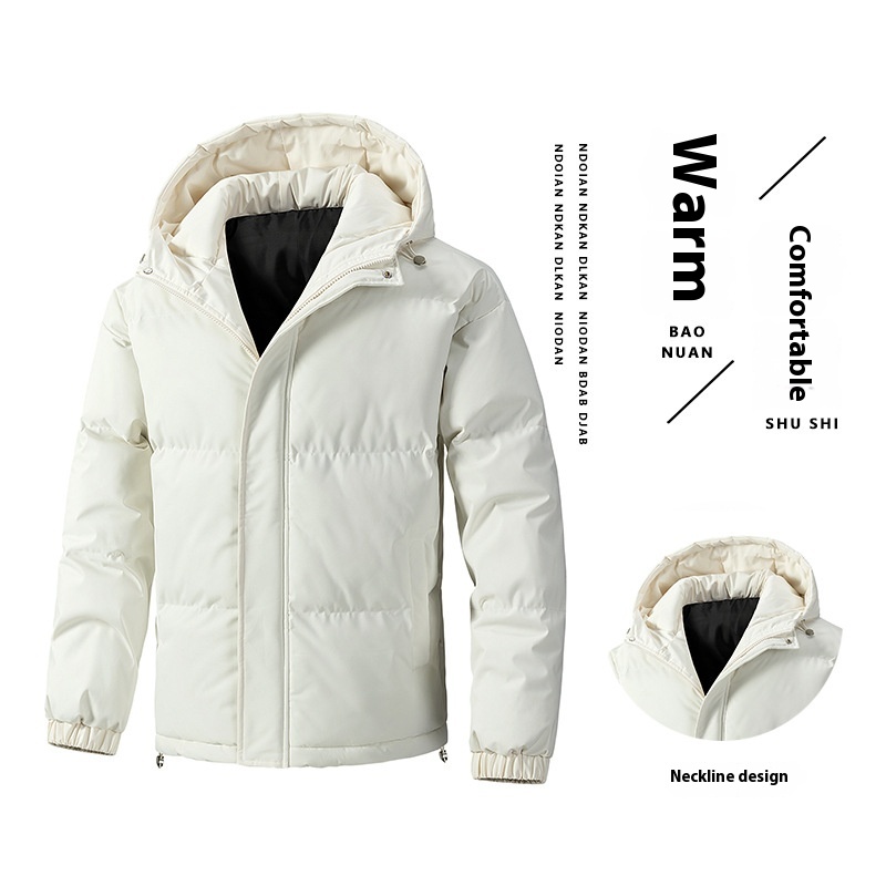 Winter Loose Hooded Cotton-padded Jacket Thickened Coat For Men