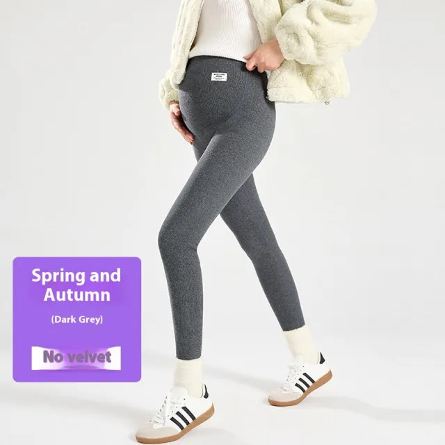 Pregnant Leggings Outer Wear Pregnant Women's Pants Dark Gray - Shop at LoveMi
