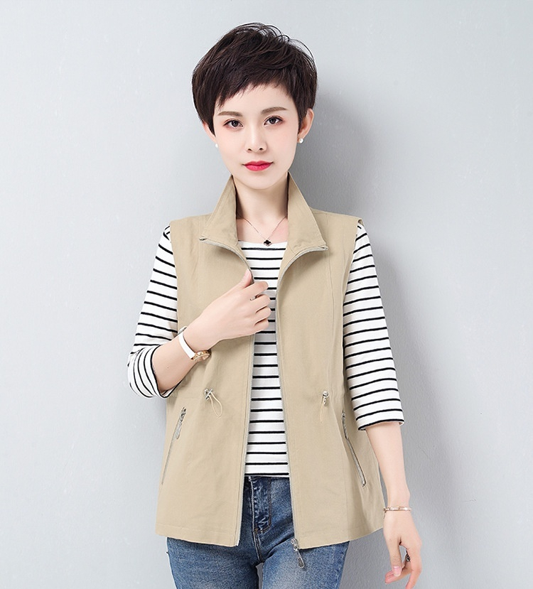Women's Short Spring And Autumn Casual Fashion Waist-controlled Vest Cardigan