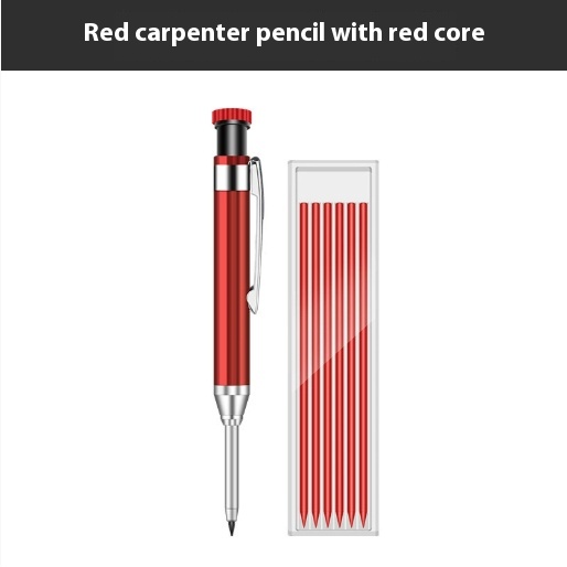 2 8mm Metal Long Head Deep Hole Carpenter's Pencil