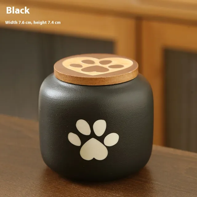 Ceramic Pet Funeral Urn Moisture proof Keep Dry Pet Cinerary Casket Black - Shop at LoveMi