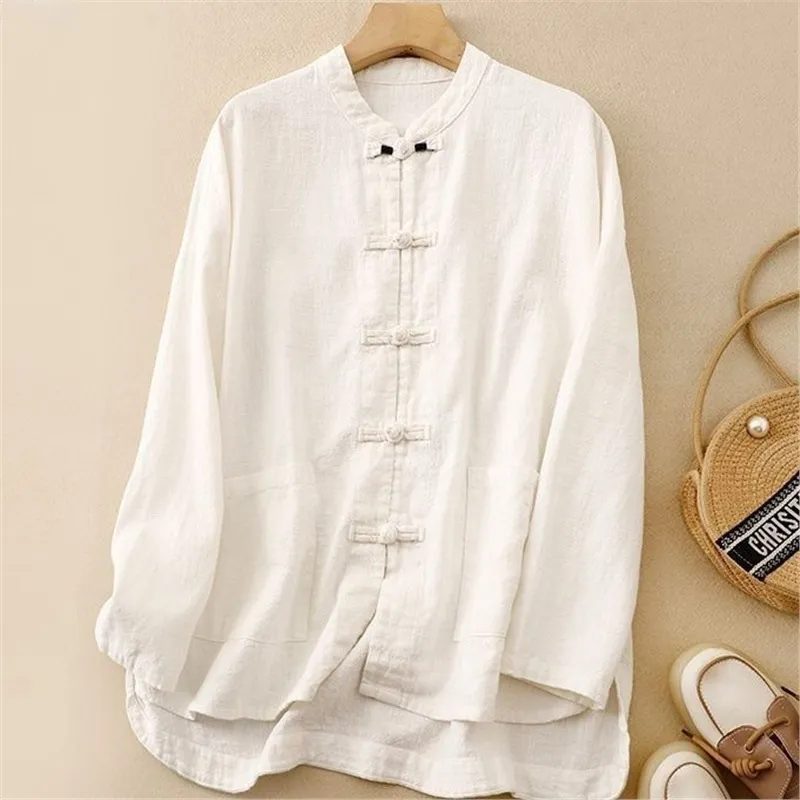 New Loose Ramie For Women - White Selected Style - View 1