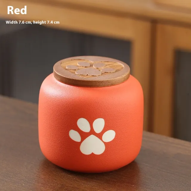 Ceramic Pet Funeral Urn Moisture proof Keep Dry Pet Cinerary Casket Red - Shop at LoveMi