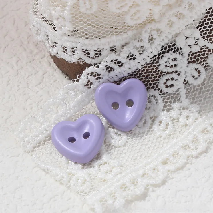 Love Eye Plastic Button Coat Cardigan Decoration - Purple