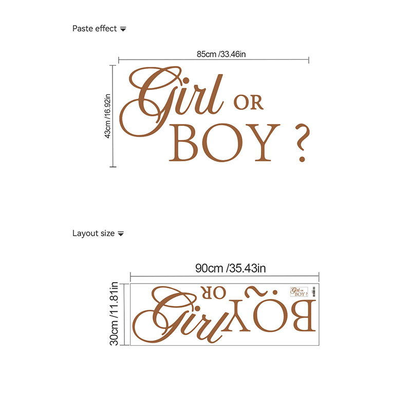 Elegant gold wall sticker detail