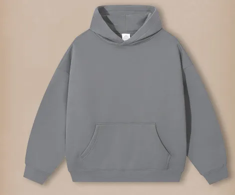 Pure Color All matching Velvet Padded Loose Hooded Sweater Medium Gray - Shop at LoveMi