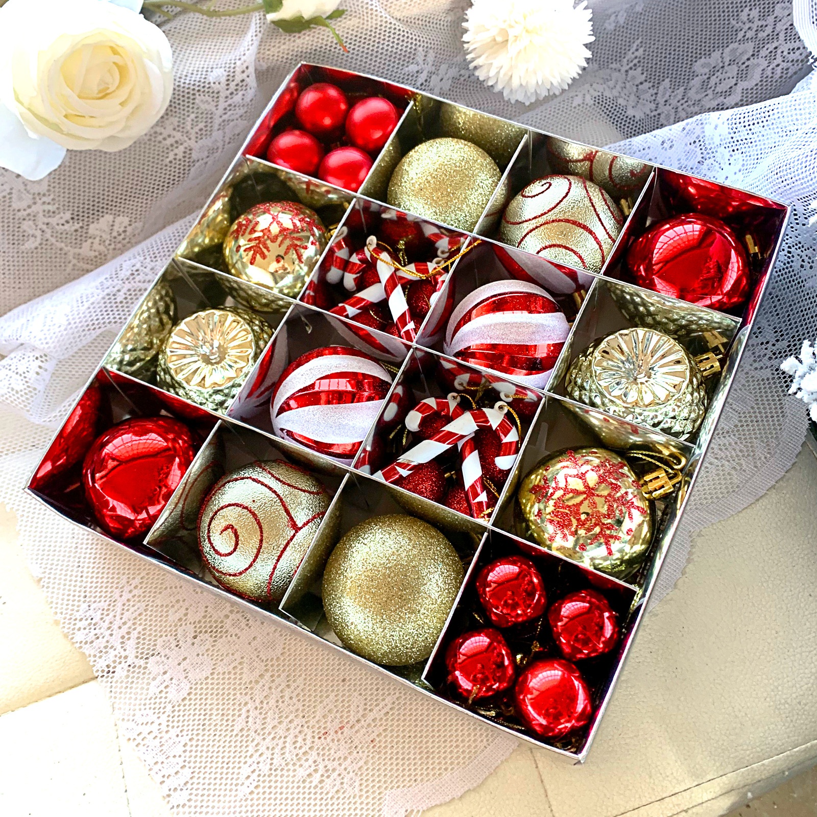 Christmas Decoration Pendant Electroplating Ball Plastic Ball Special-shaped Painted Gift