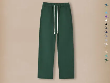 Pure Color All matching Velvet Padded Loose Casual Pants Dark Green - Shop at LoveMi