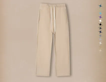 Pure Color All matching Velvet Padded Loose Casual Pants Milk Tea Color - Shop at LoveMi