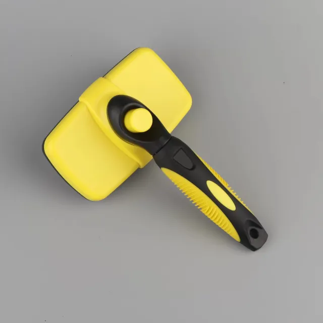 Pet Automatic Retractable Comb Yellow - Shop at LoveMi