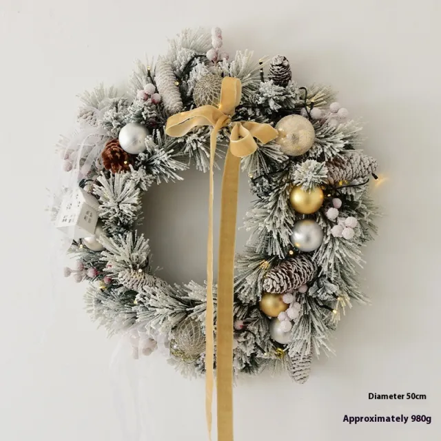 Encrypted Flocking Christmas Garland Show Window Decoration 50Cm American Garland - Shop at LoveMi